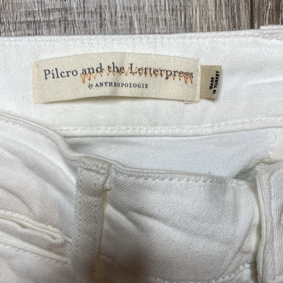 Pilcro and Letterpress (Anthropologie)  white high-rise bootcut jeans, size 31 - Picture 5 of 16